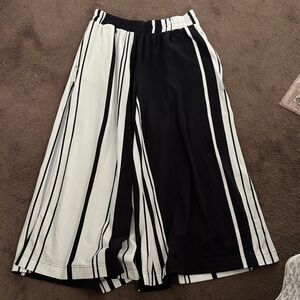FP Movement Hot Shot navy and white striped side slit  Wide-Leg Pants